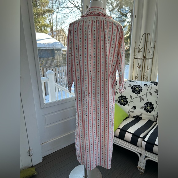 Dreamy Details 100% Cotton Flannel Nightgown with Lanz Tyrolean-Like Design - Picture 3 of 6